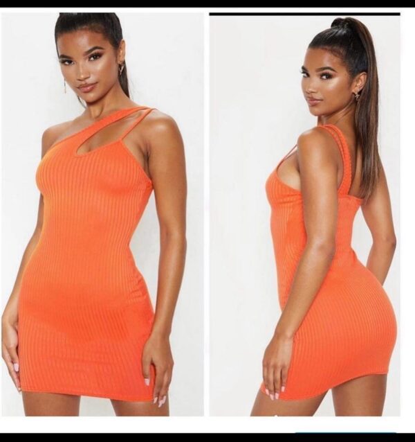 PLT orange bodycon dress