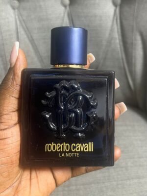 Roberto Cavalli la notte 100ml EDT (unboxed) navy blue bottle