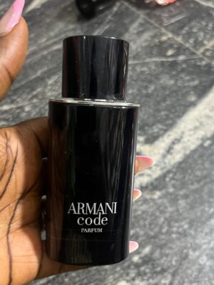 Armani code parfum 75ml  (white write up black bottle)