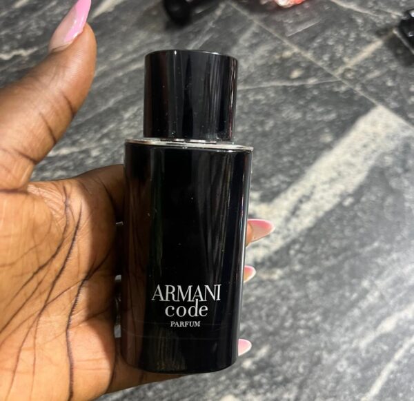 Armani code parfum 75ml  (white write up black bottle)