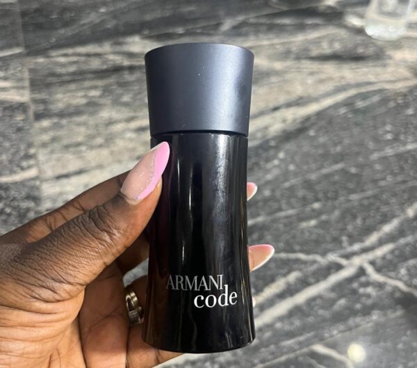Armani code edt 50ml unboxed) black bottle navy blue cover