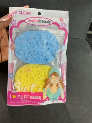 Sweet beauty 2pcs face washing sponge