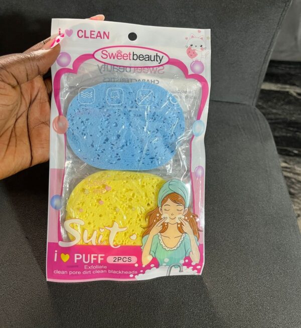 Sweet beauty 2pcs face washing sponge