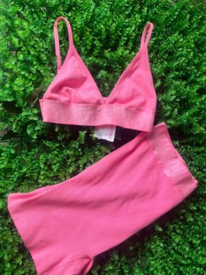 Primark two piece lingerie set in sharp baby pink