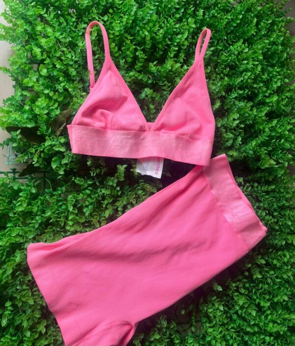 Primark two piece lingerie set in sharp baby pink