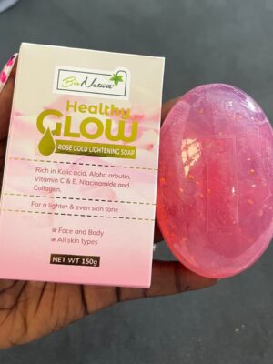 Bio nature healthy glow rose gold lightening soap 150g