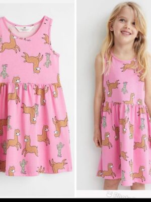 H&M pink jersey dress kids