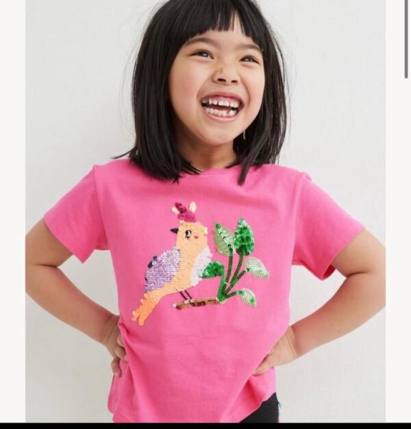H&M pink glitter t-shirt kids