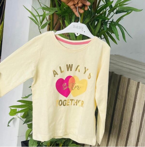 Primark 'Always better together' cream girls t-shirt