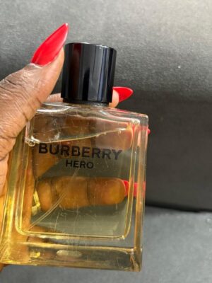 Burberry hero edt  100ml (unboxed) brown transparent bottle