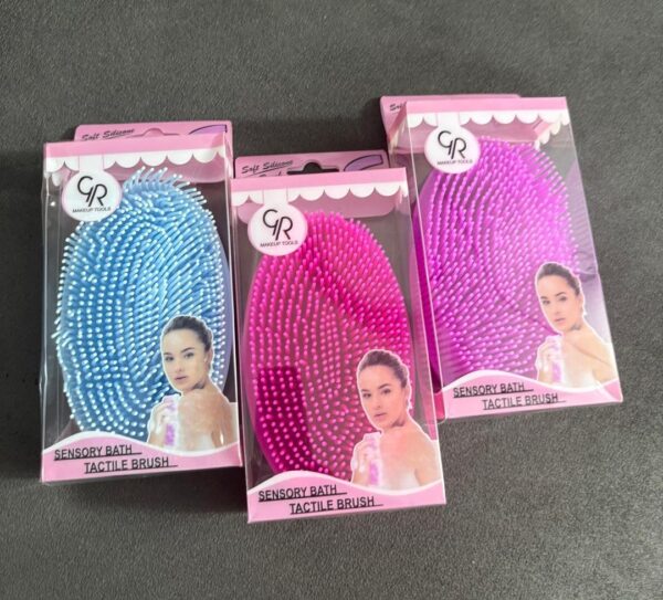 Sensory bath tactile body silicone scrubber