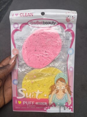 Sweet beauty 2pcs face washing sponge
