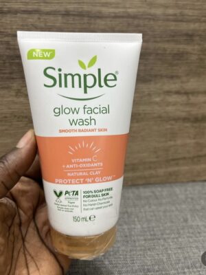 Simple glow vitamin c facial wash