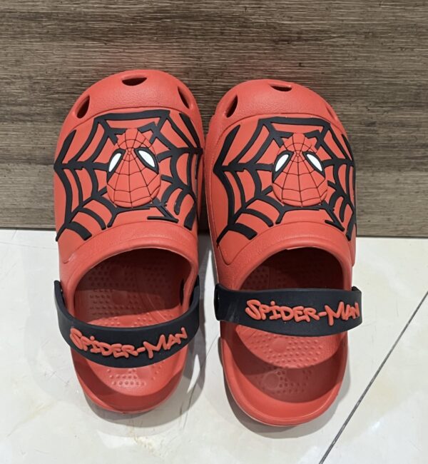 Primark Spiderman bits crocs slides in red