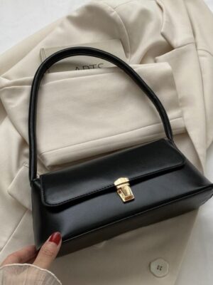 Shein soft leather classic bag in black
