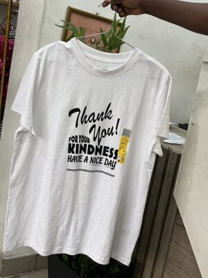 Primark thank you for your kindness Tshirt in white L
