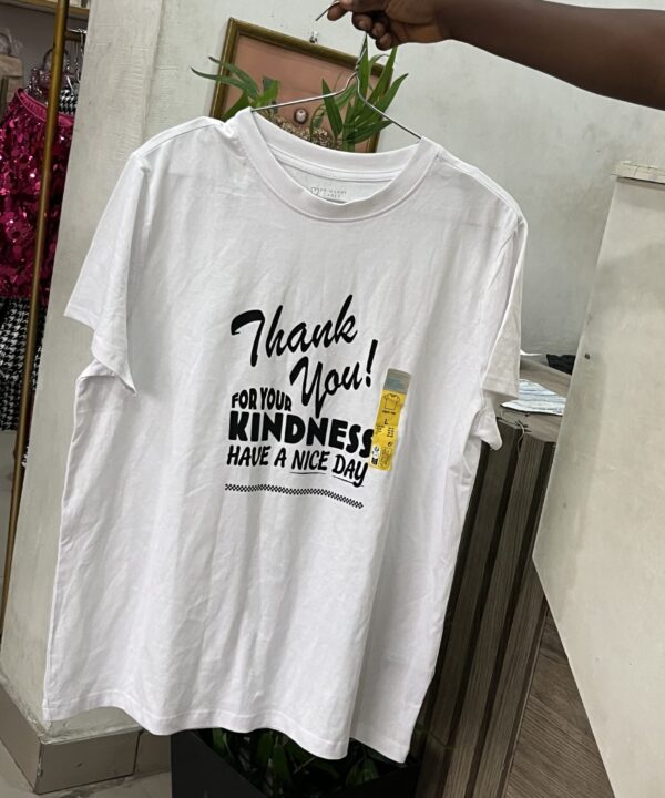 Primark thank you for your kindness Tshirt in white L