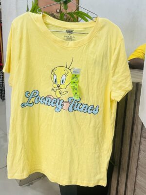 Primark looney tunes Tshirt in yellow M