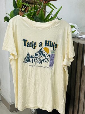 Primark take a hike Tshirt in cream color