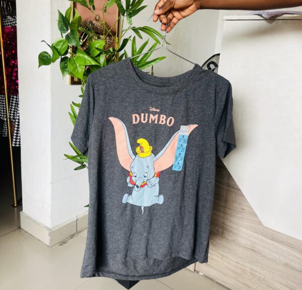 Primark Dumbo t-shirt in dark grey S