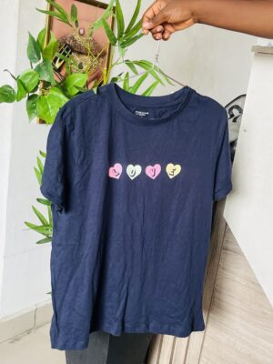Primark navy blue love Tshirt L