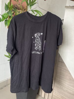 Primark let's pawty Tshirt in black XL