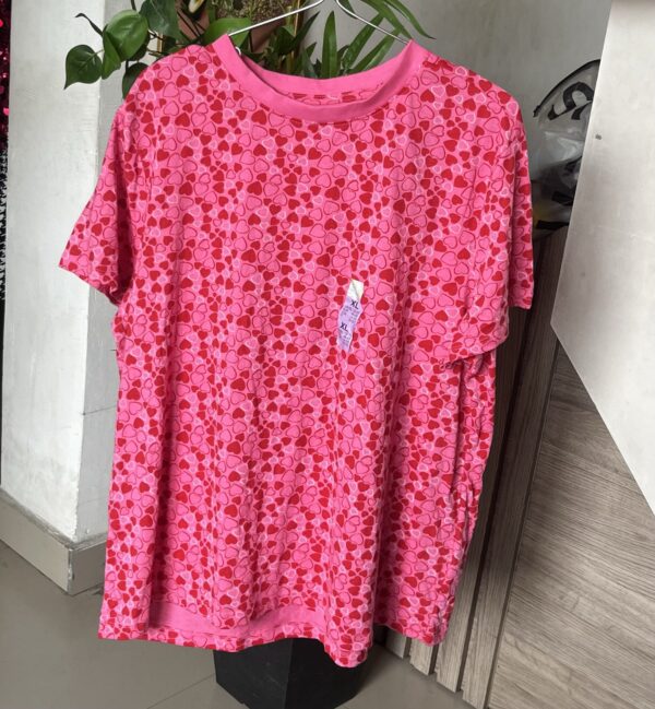 Primark love heart pink Tshirt
