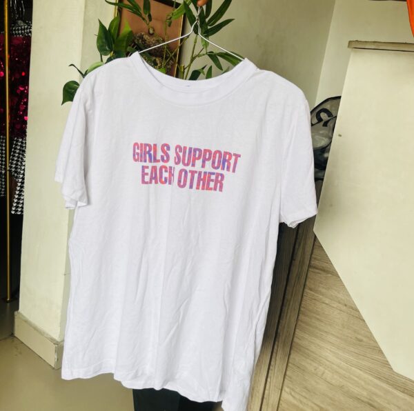 Primark girls support each other t-shirt in white L