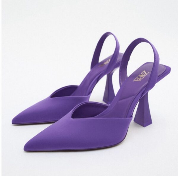 Zara purple sling back mules
