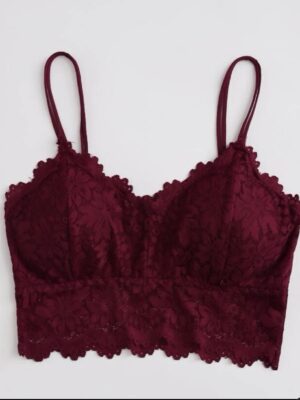 Shein lacey cami bralet in burgundy L