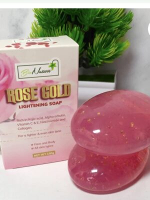 Bio nature healthy glow rose gold lightening soap 150g