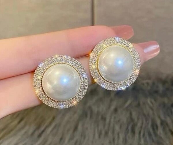Shein sliver and pearl earrings