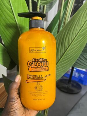 Bio nature healthy glow vitamin c & niacinamide ultra lightening scrub shower wash