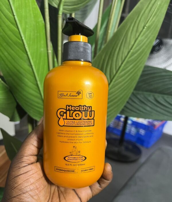 Bio nature healthy glow vitamin c & niacinamide ultra lightening moisturising milk lotion