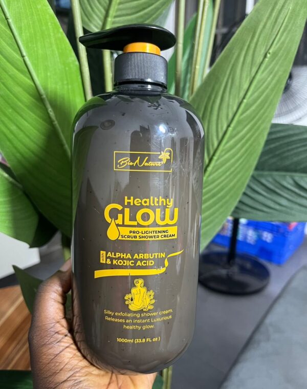 Bio nature healthy glow alpha Arbutin & kojic acid pro lightening scrub shower wash