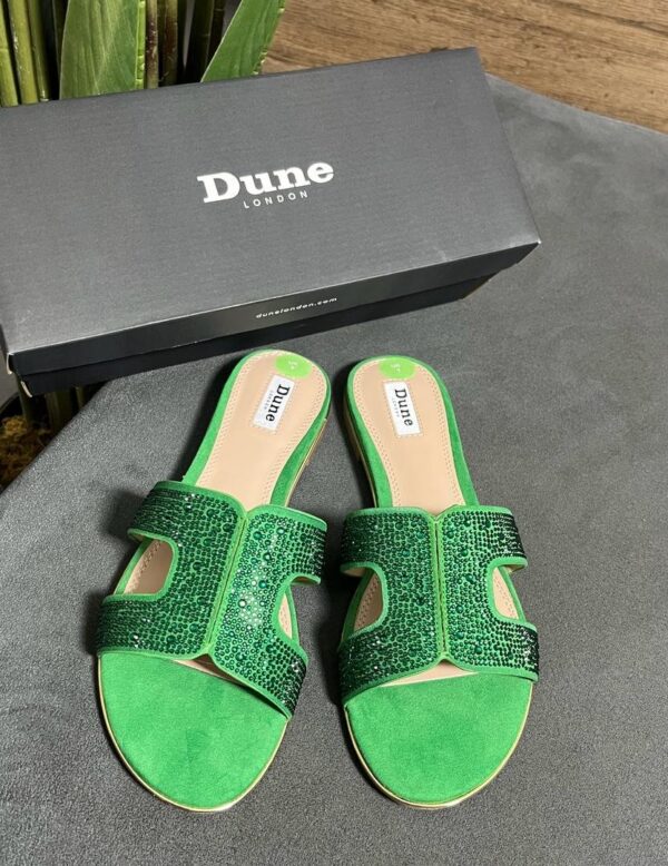 Dune green louper glitter flat slippers  40 - Image 2
