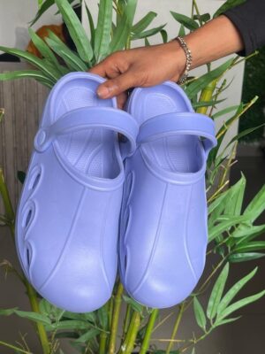 Primark light purple/blue crocs slide