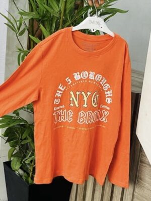 Primark orange long sleeve t-shirt boys kids