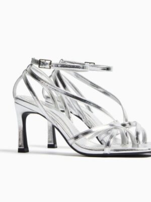 Bershka silver cute strappy sandals