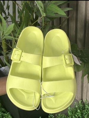 Primark double strap slide in lemon
