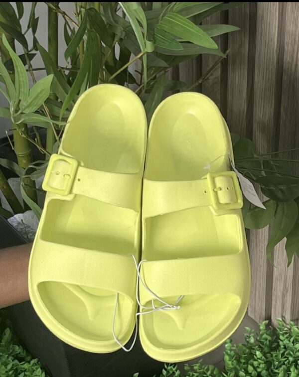 Primark double strap slide in lemon