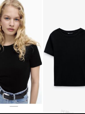 Zara basic Tshirt in black M
