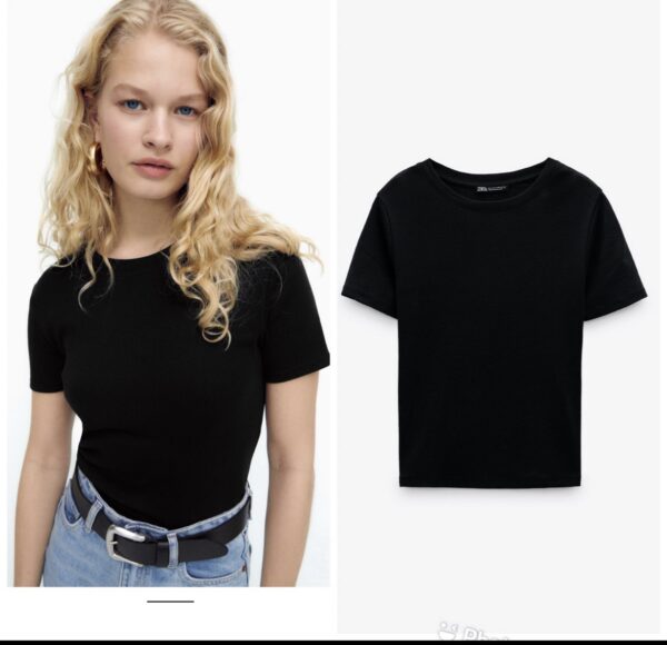 Zara basic Tshirt in black M
