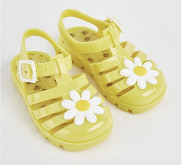 George yellow daisy jelly sandals kids
