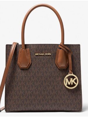Michael kors logo cross body bag in brown