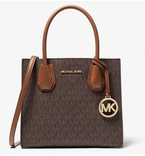 Michael kors logo cross body bag in brown