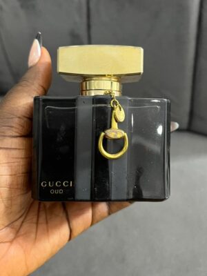 Gucci oud  edp 75ml black bottle & gold cover (unboxed)