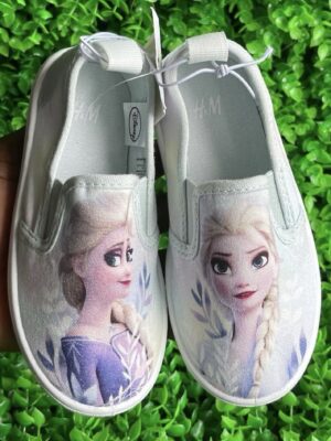 H&M frozen girl face slip-on trainers kids