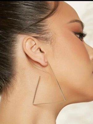 Shein triangle bronze earring