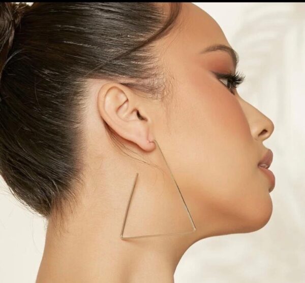 Shein triangle bronze earring